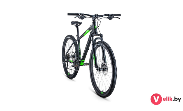 Forward APACHE 27,5 2.0 D  2022 рама 15", черный матовый/ярко-зеленый