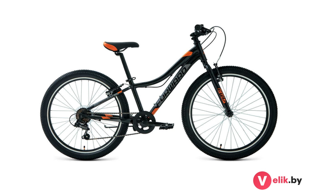 Forward TWISTER 24 1.0 2022 черный/оранжевый, рама 12"