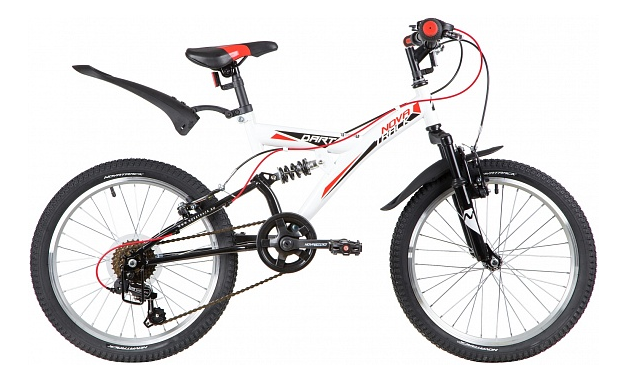 NOVATRACK DART 6.V Двухподвес 2020, рама 13", белый