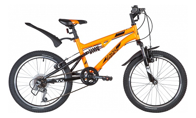 NOVATRACK TITANIUM 6.V Двухподвес 2020, рама 15", оранжевый
