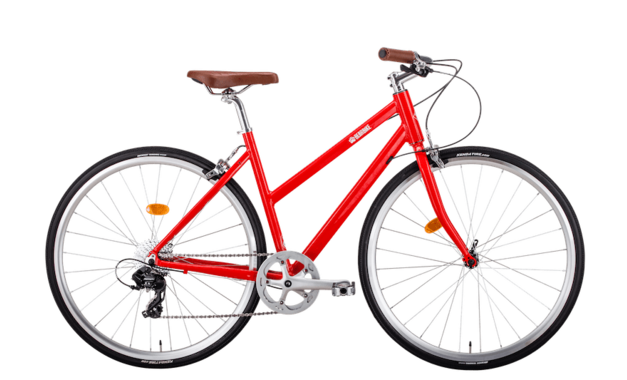 Велосипед BearBike AMSTERDAM (700C 8 ск.) 2022 красный рама 480 мм