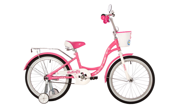 NOVATRACK BUTTERFLY 2022, рама 12", белый-розовый