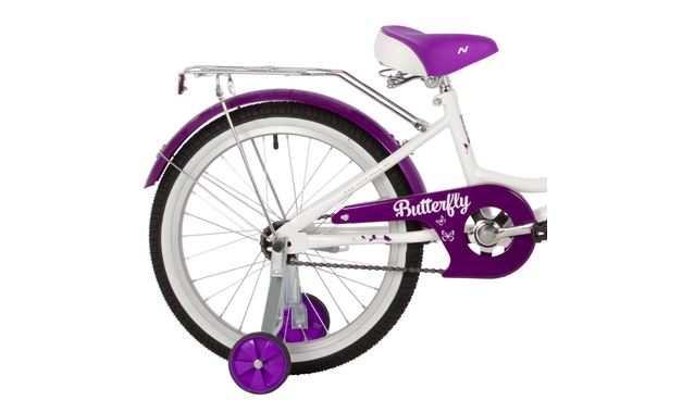 NOVATRACK BUTTERFLY 2022, рама 12", белый-фиолетовый