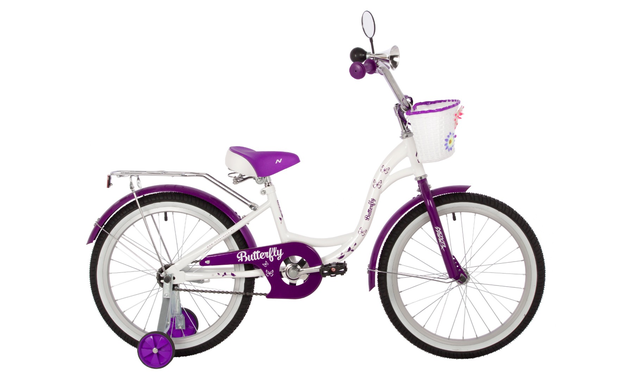 NOVATRACK BUTTERFLY 2022, рама 12", белый-фиолетовый