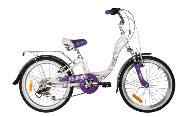 NOVATRACK BUTTERFLY 2022, рама 11", белый-фиолетовый