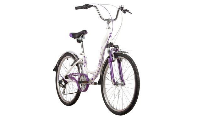 NOVATRACK BUTTERFLY 2022, рама 13", белый-фиолетовый