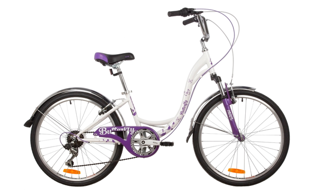 NOVATRACK BUTTERFLY 2022, рама 13", белый-фиолетовый