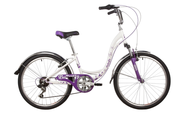 NOVATRACK BUTTERFLY 2022, рама 13", белый-фиолетовый